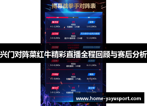 兴门对阵菜红牛精彩直播全程回顾与赛后分析